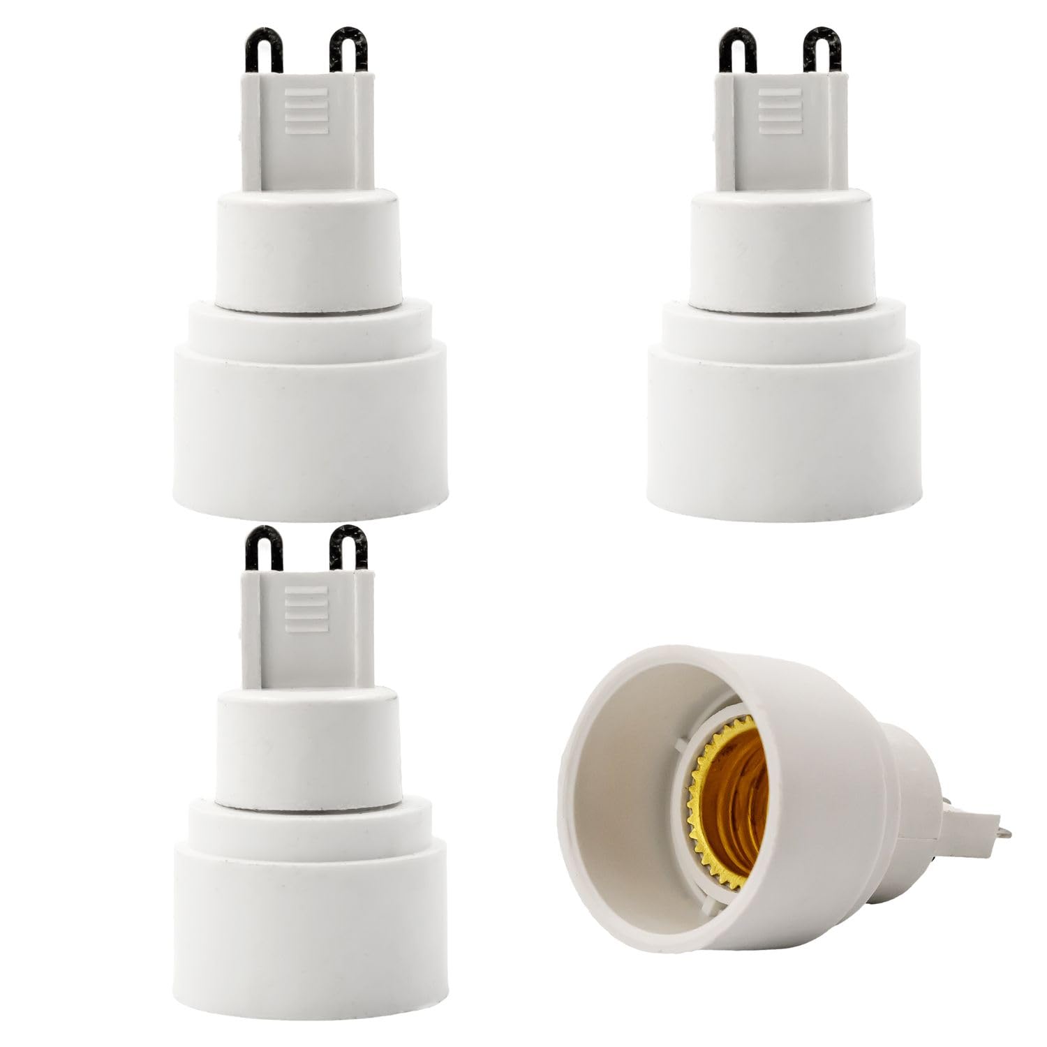 Intirilife Lampensockel Adapter E40 auf E27 4er Set weiß