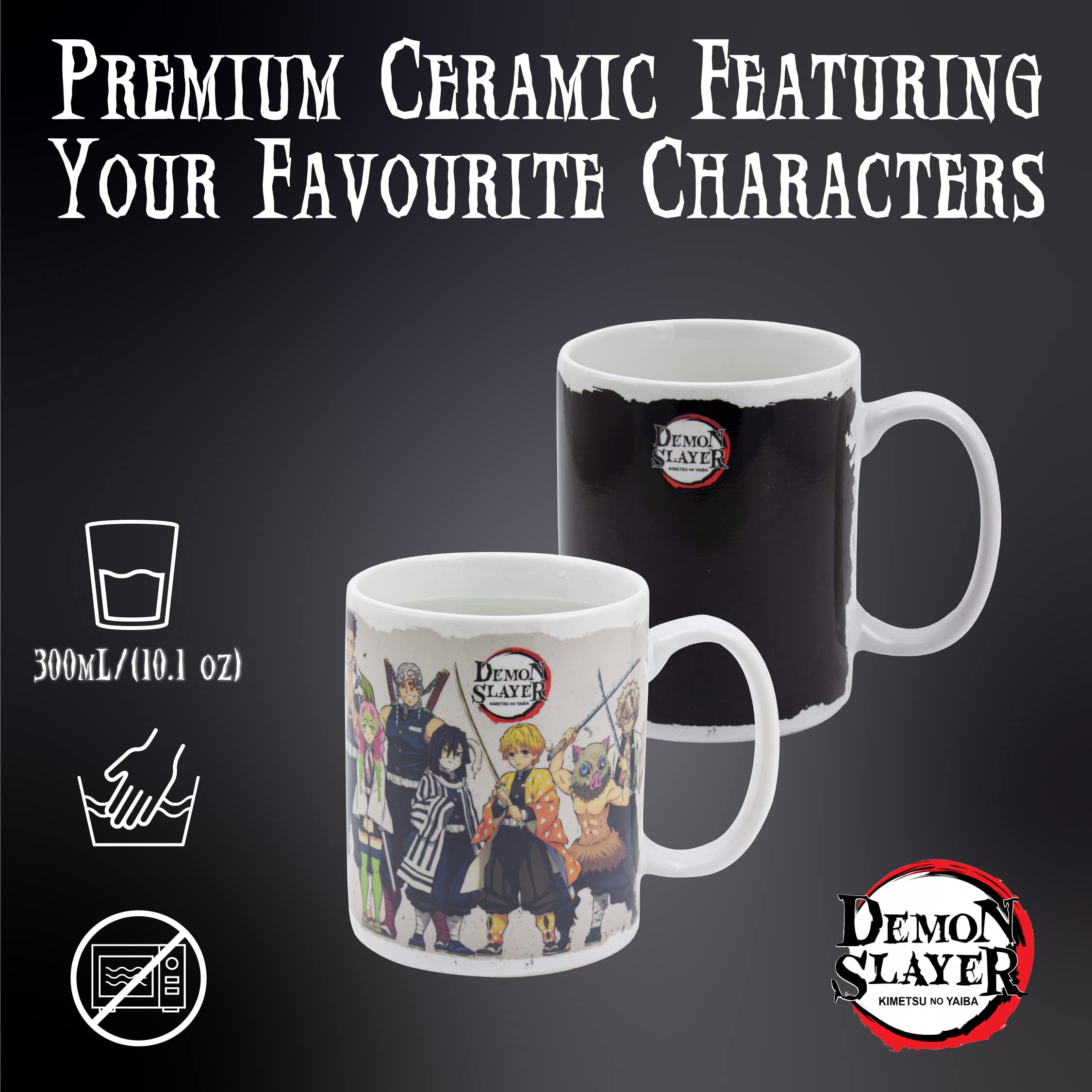Paladone Demon Slayer Farbwechsel-Tasse 300 ml Schwarz M