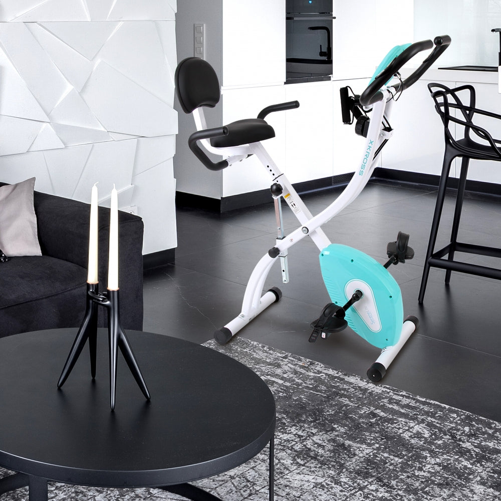 Serenelife Bicycle Klapp-Heimtrainer SLXB18 8 Stufen mit Puls