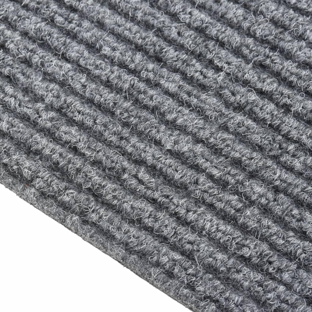 vidaXL Schmutzfangläufer 100x100 cm Grau Rutschfest