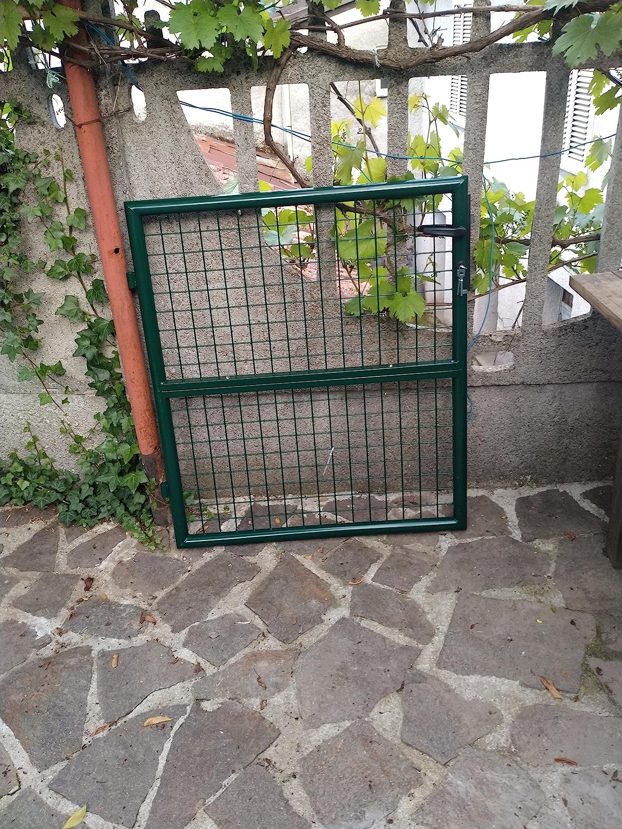 vidaXL Heim & Garten Gartentor Stahl 100x150 cm dunkelgrün