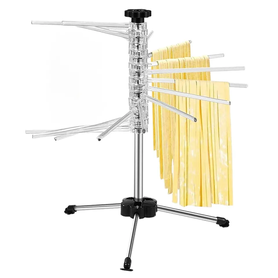 Intirilife Nudeltrockner 40cm silber 14 Sprossen klappbar