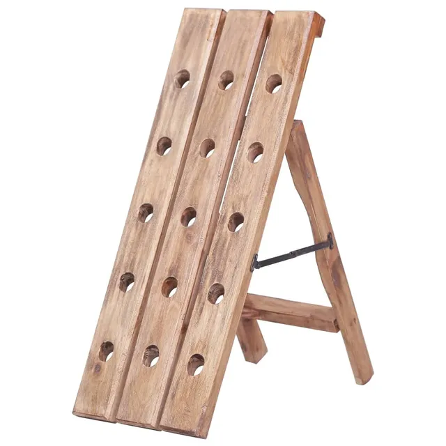 vidaXL Weinregal Altholz 15 Flaschen 26x50x70 cm