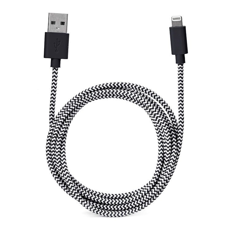 Kikkerland Chevron Cotton Braided Charging Cord Ladekabel 1,8 m