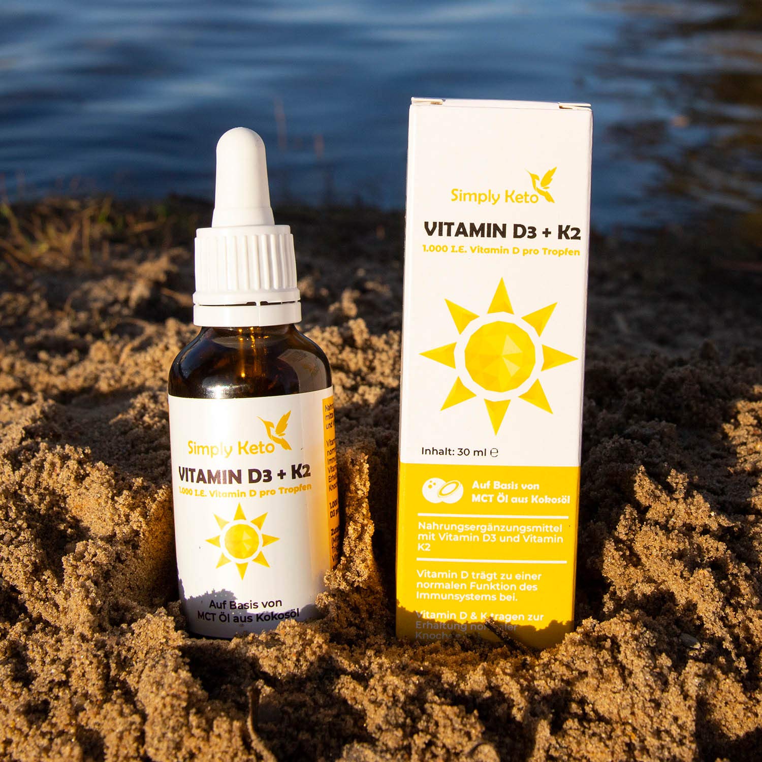 Simply Keto Vitamin D3 K2 Tropfen 30 ml 1084 Tropfen MCT-Öl