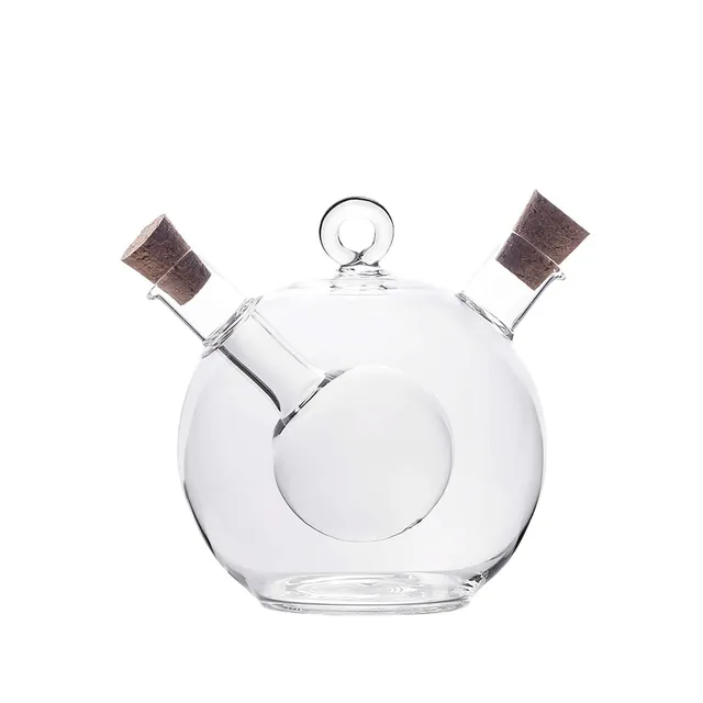 Intirilife Küche Essig- Ölspender Glas 2-in-1 350ml Korken