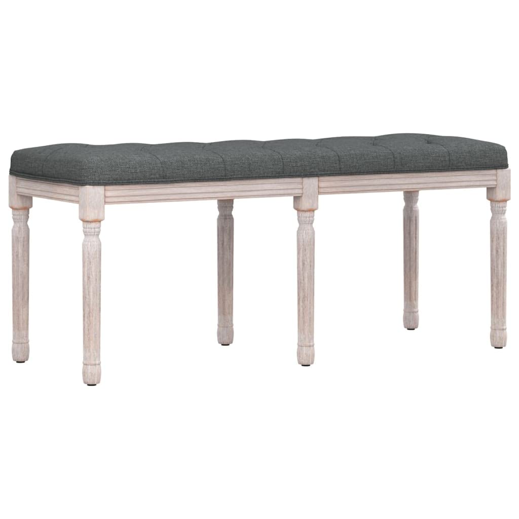vidaXL Sitzbank Grau Stoff Polsterbank Flurbank Vintage