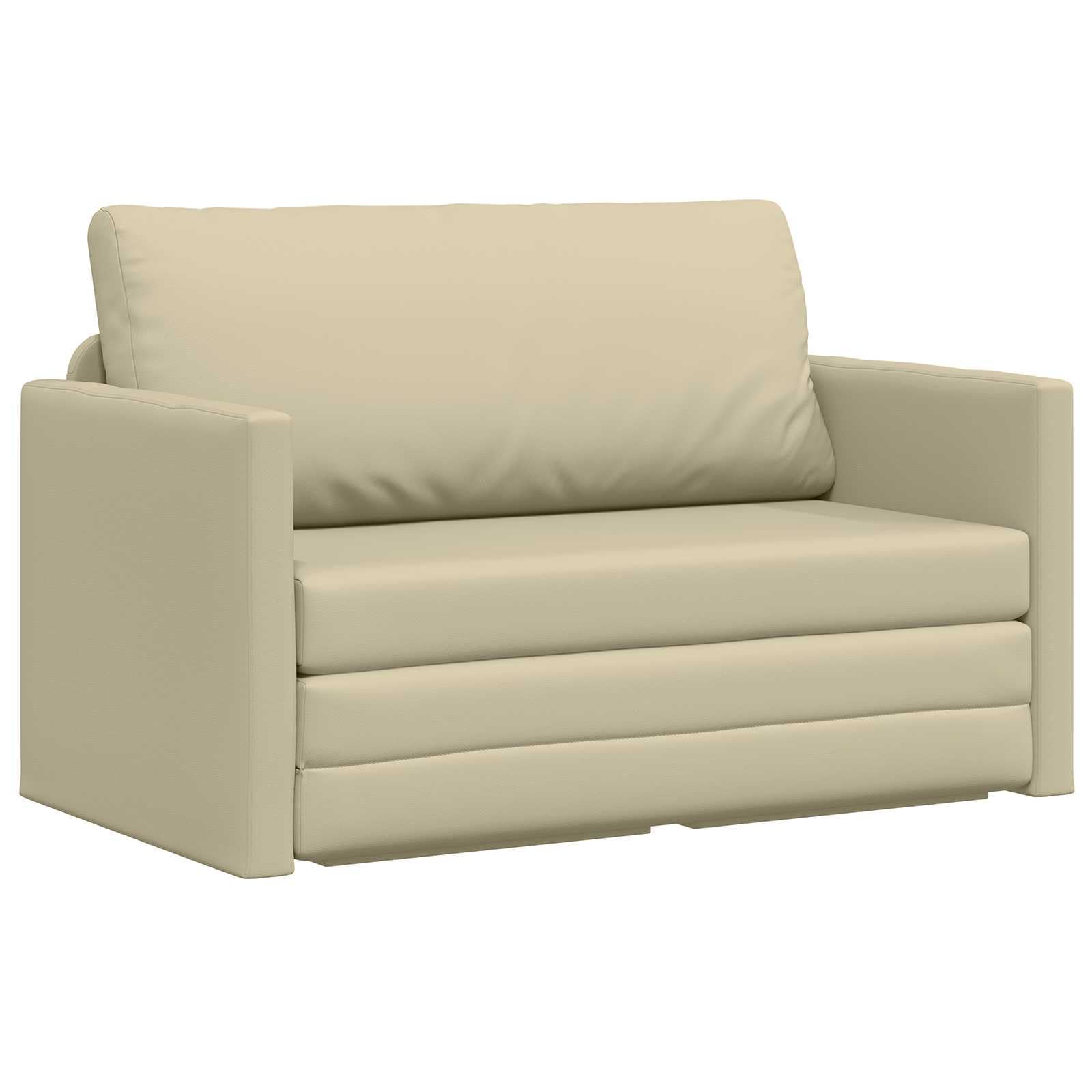 vidaXL Schlafsofa Creme 124x71x78 cm Sofabett Kunstleder