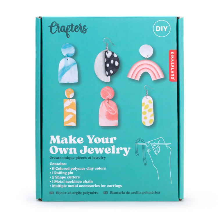 Kikkerland Crafters Schmuckset Polymer Clay 6 Farben DIY