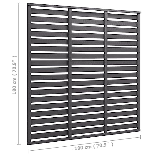vidaXL Zaunpaneel Sichtschutzzaun WPC grau 180x180 cm Lamellen