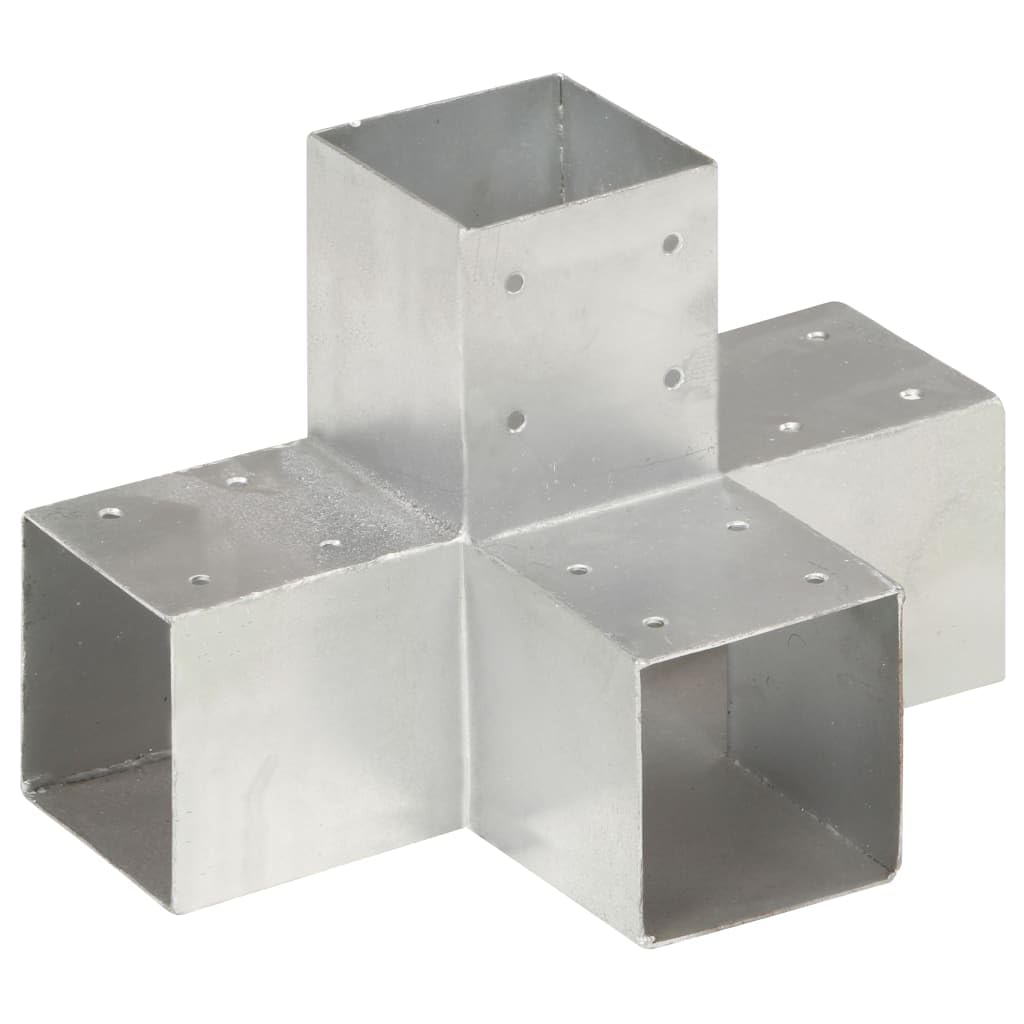 vidaXL Heim & Garten Pfostenverbinder X-Form 91x91 mm 4er