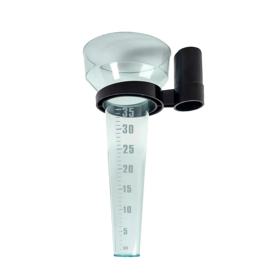 Intirilife Regenmesser 35 mm Niederschlagsmesser mit Halter