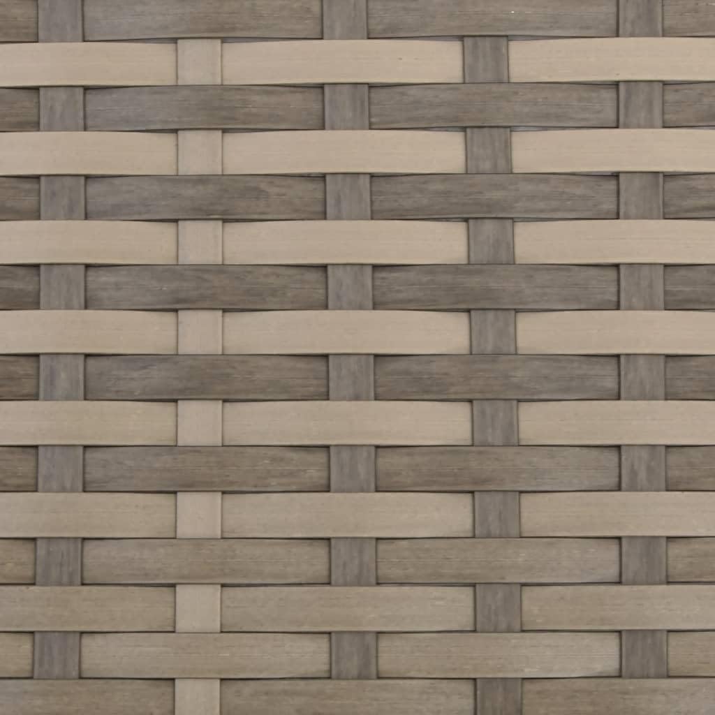 vidaXL Gartenstuhl mit Hocker Hellbraun Poly Rattan Gartensessel