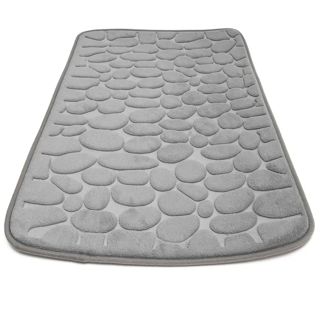 Intirilife Duschvorleger Grau 80x50 cm Memory-Schaum