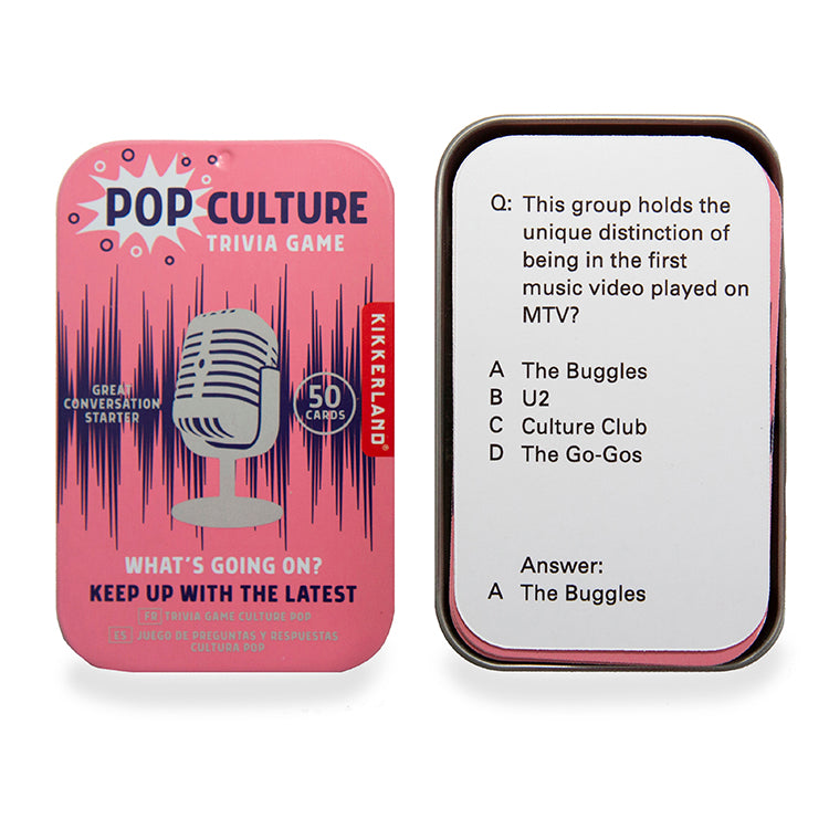 Kikkerland Play Pop Culture Trivia Quizspiel 50 Fragen Dose