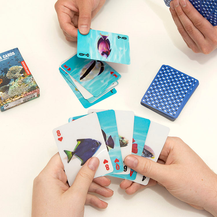 Kikkerland 3-D Fish Cards Spielkarten Poker