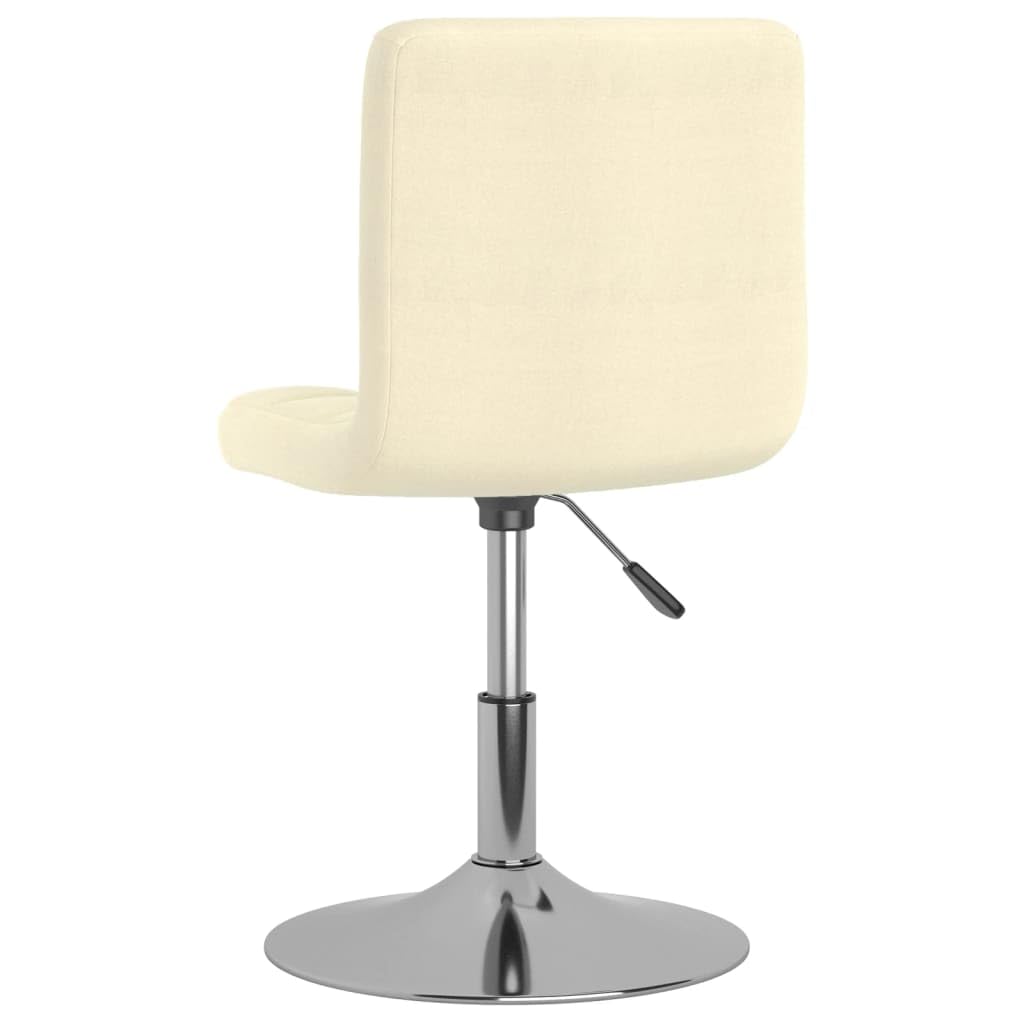 vidaXL Esszimmerstühle 2x drehbar höhenverstellbar Creme Stoff