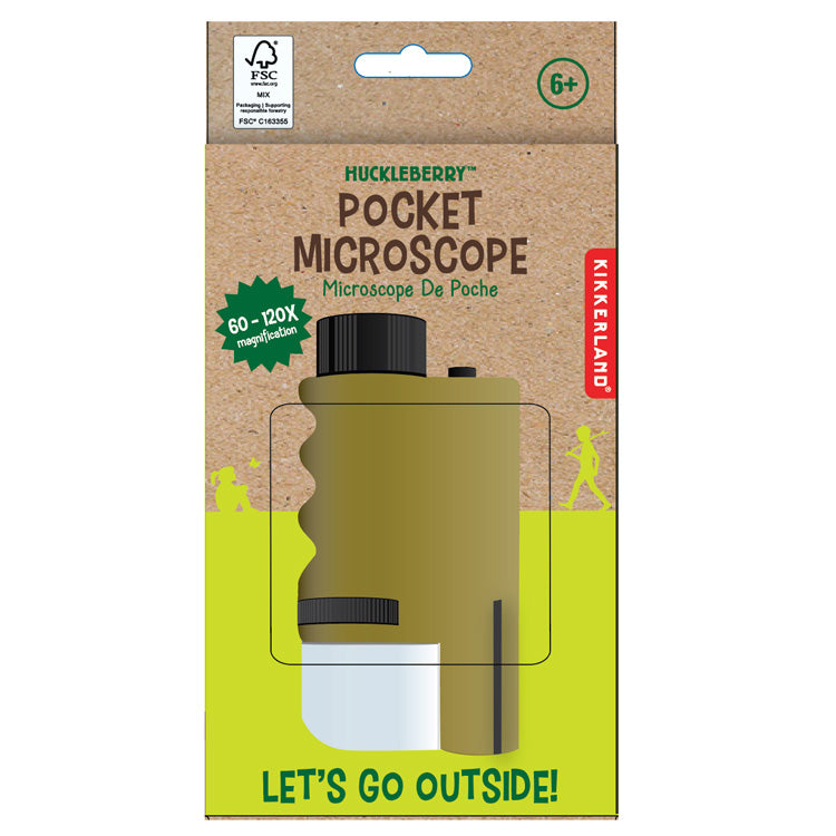 Kikkerland Huckleberry Pocket Microscope Taschenmikroskop 120x LED