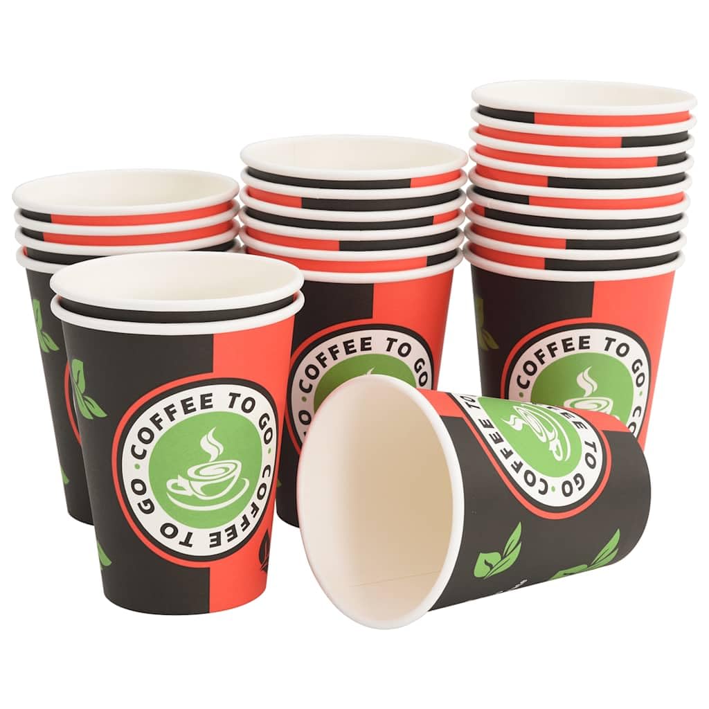 vidaXL Pappbecher mit Deckel 4oz 100ml 1000 Stück auslaufsicher
