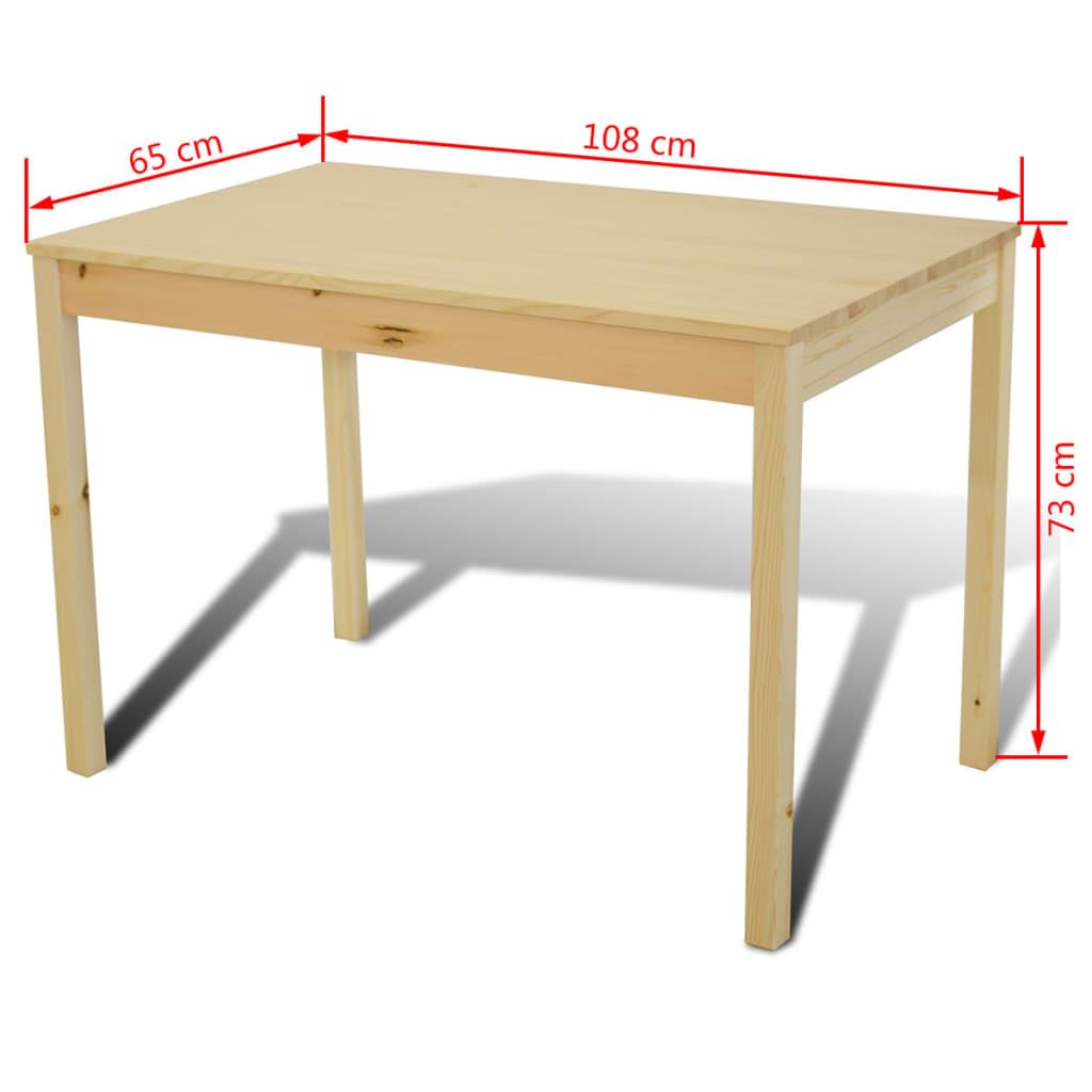 vidaXL Möbel Essgruppe 5-teilig Esstisch Braun Kiefernholz