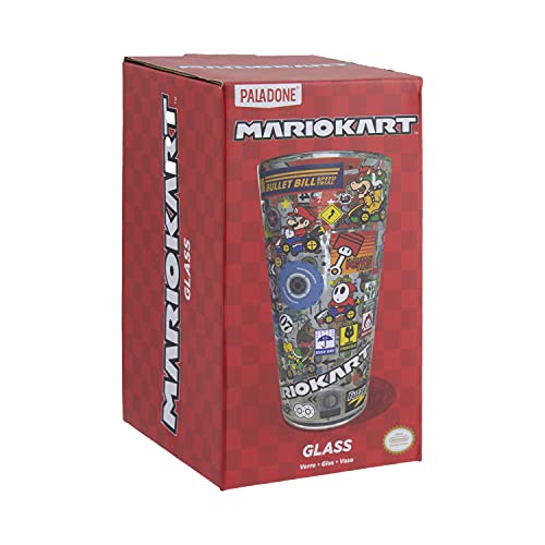 Paladone Mario Kart Glas Trinkglas farbiges Sammlerglas