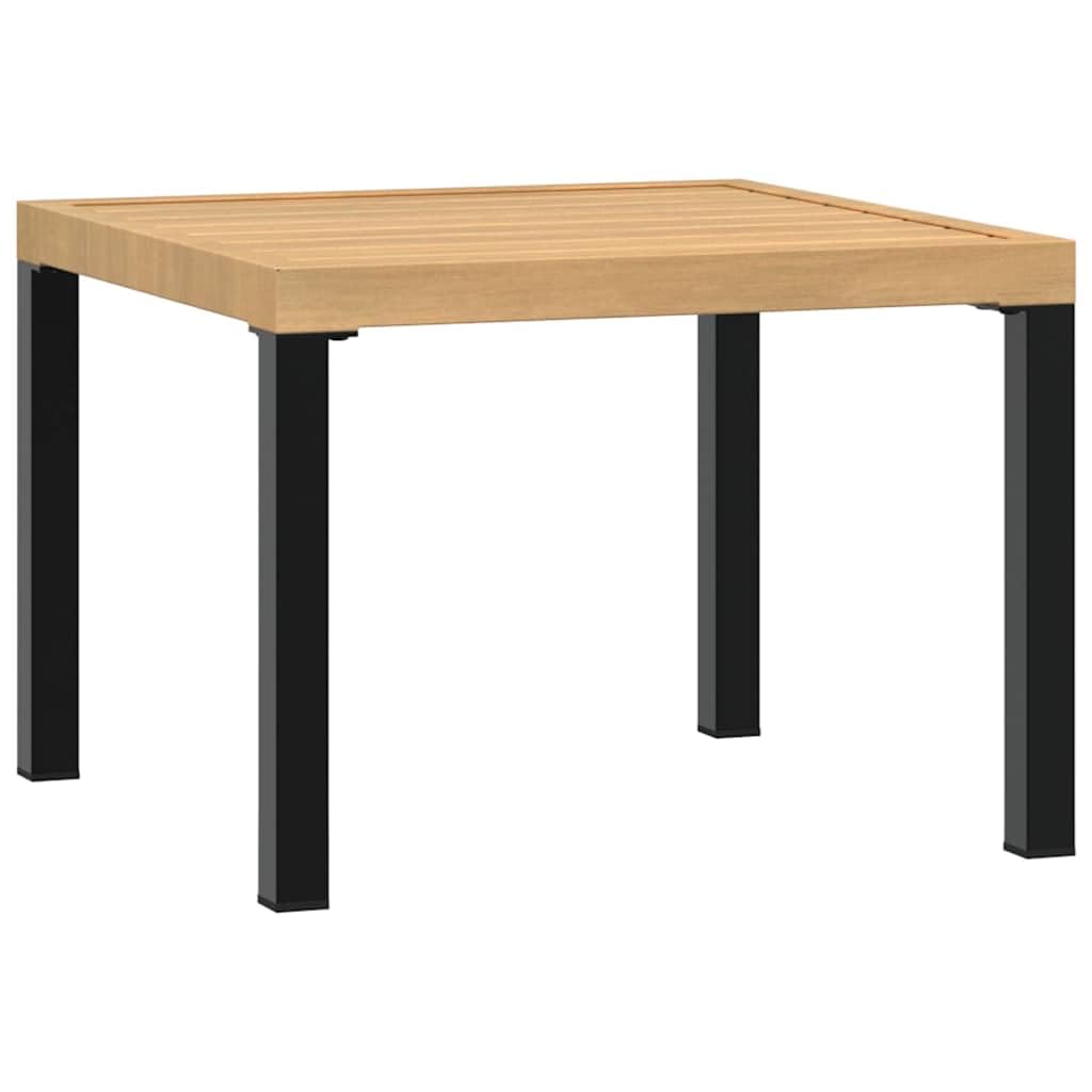 vidaXL Garten-Couchtisch 55x55x39,5 cm Stahl Schwarz-Braun