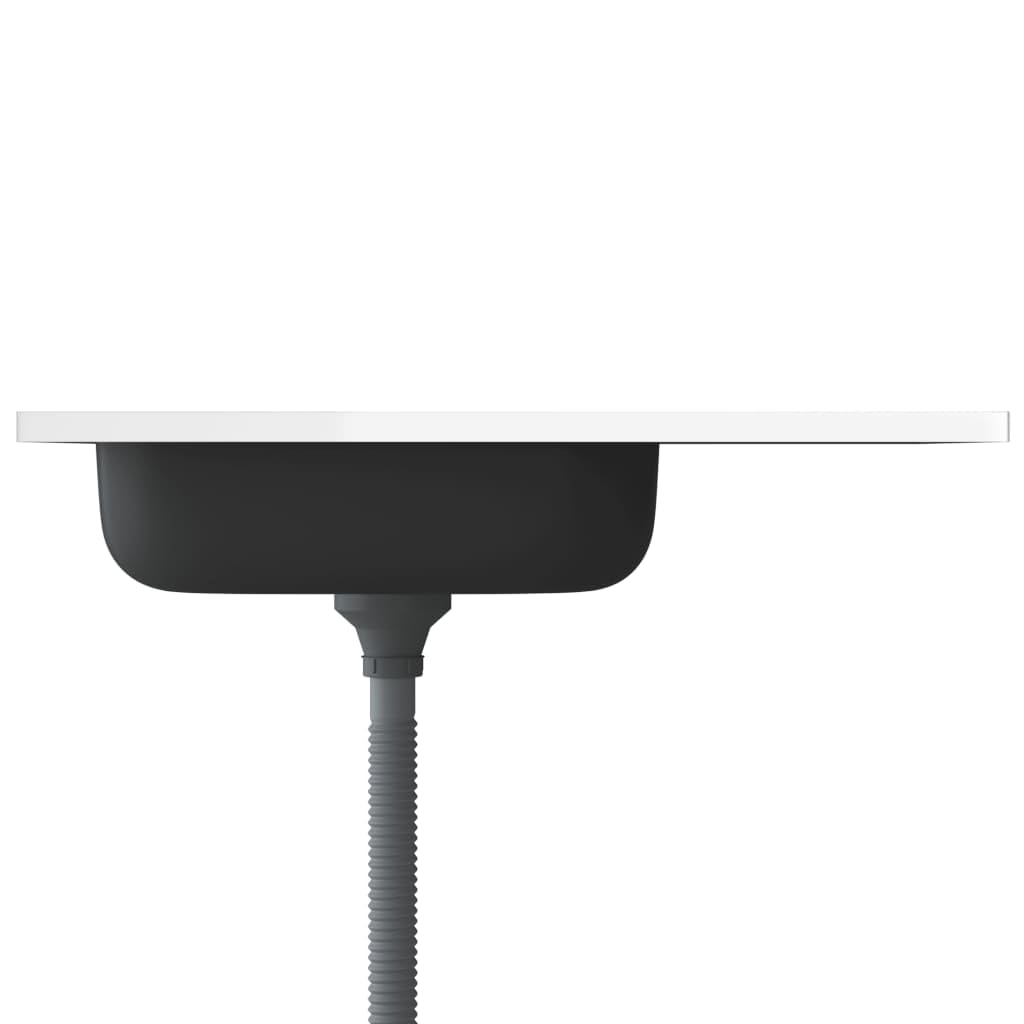 vidaXL Spüle Abtropffläche 800x500x155mm Edelstahl