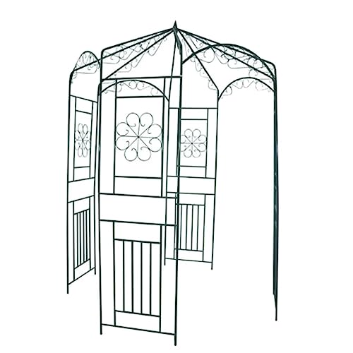 vidaXL Rosenpavillon 250 cm Schmiedeeisen dunkelgrün Rankhilfe