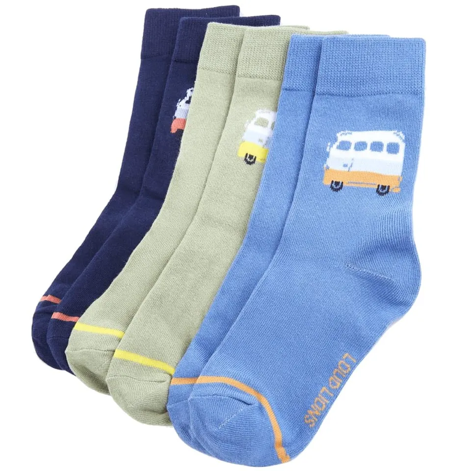 vidaXL Baby & Kleinkind Kindersocken 23-26 Bus Streifen Baumwolle