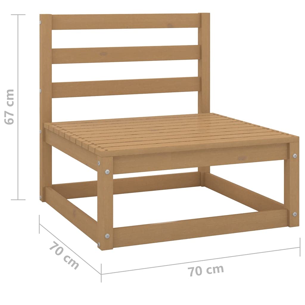 vidaXL Heim & Garten Gartensofa 3-Sitzer Honigbraun Kiefernholz