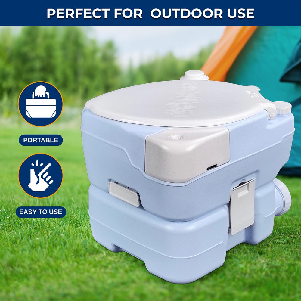 Serenelife Campingtoilette Moonwhite 15 Liter Spülung