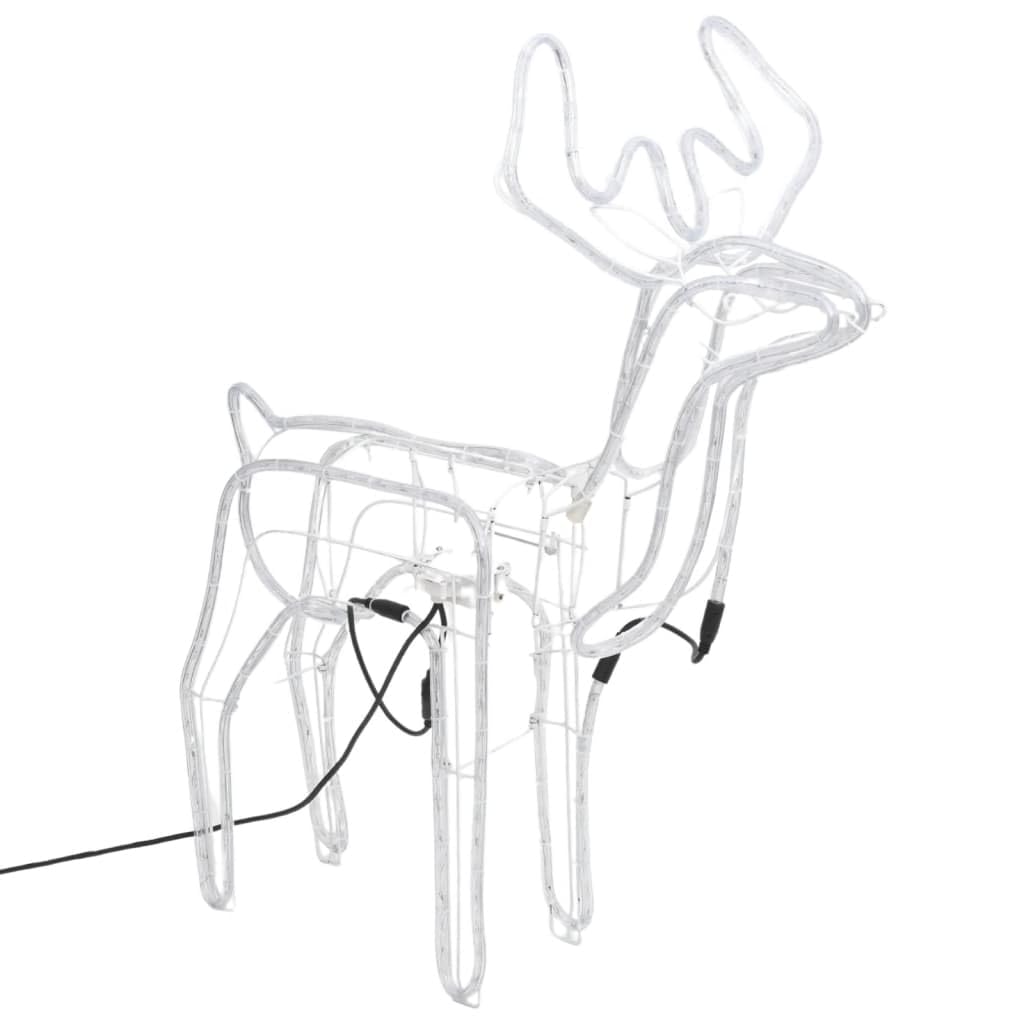 vidaXL Heim & Garten Weihnachtsrentier 2St warmweiß 87cm