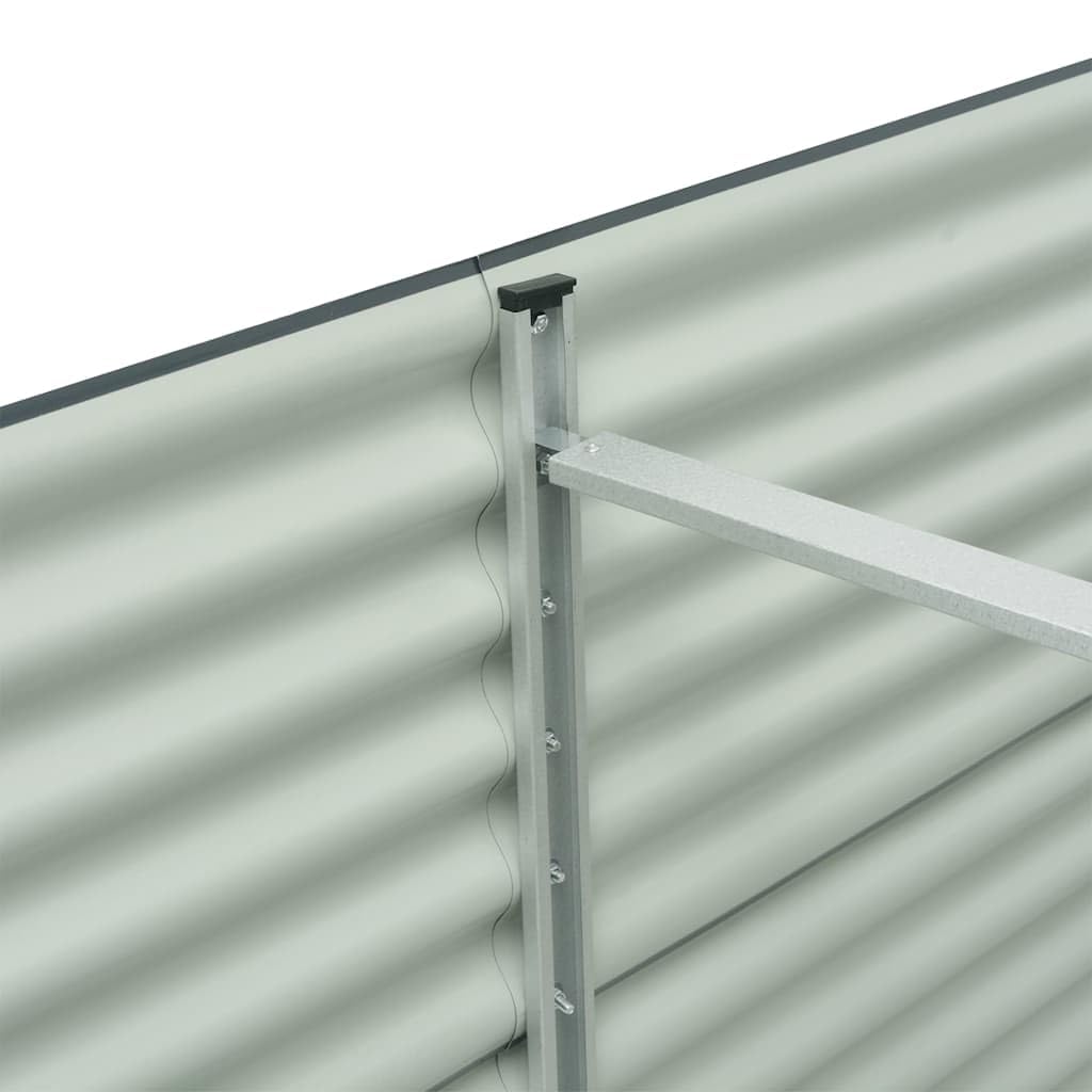 vidaXL Hochbeet 320x80x81 cm Pflanzkasten Grau Stahl