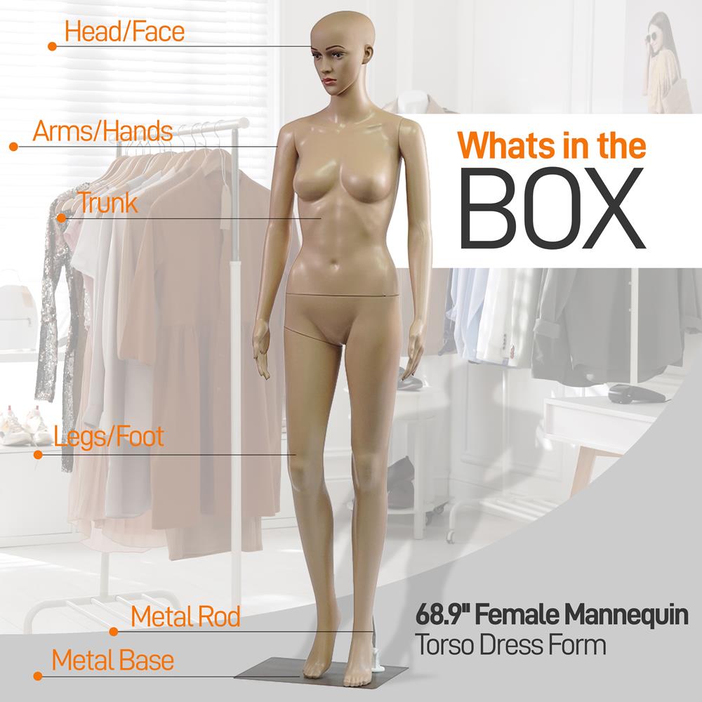 Serenelife Clothing Mannequin Schaufensterpuppe weiblich 175cm