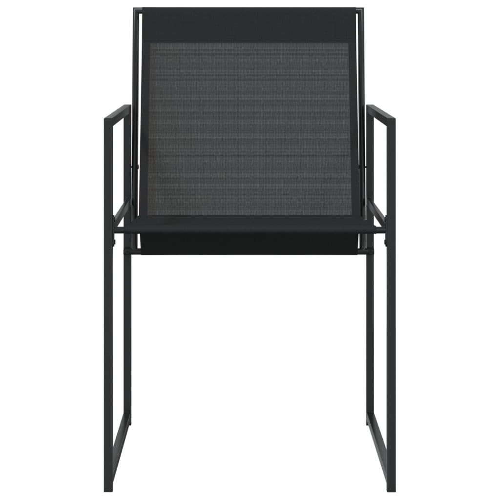 vidaXL Gartenstühle Schwarz 4 Stk. Stahl Textilene Klappbar