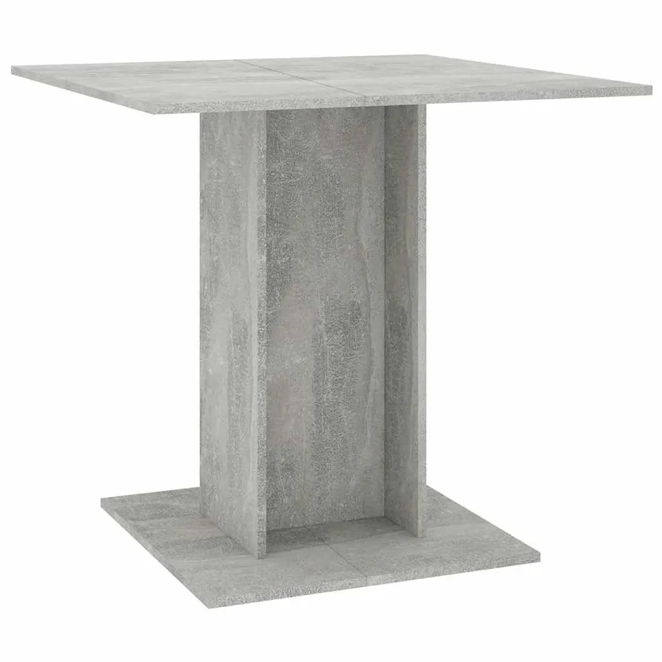 vidaXL Esstisch 80x80x75 cm Betongrau Holzwerkstoff
