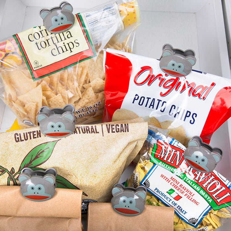 Kikkerland Kitchen Monkey Beutelclips Tütenclips Affe Kunststoff