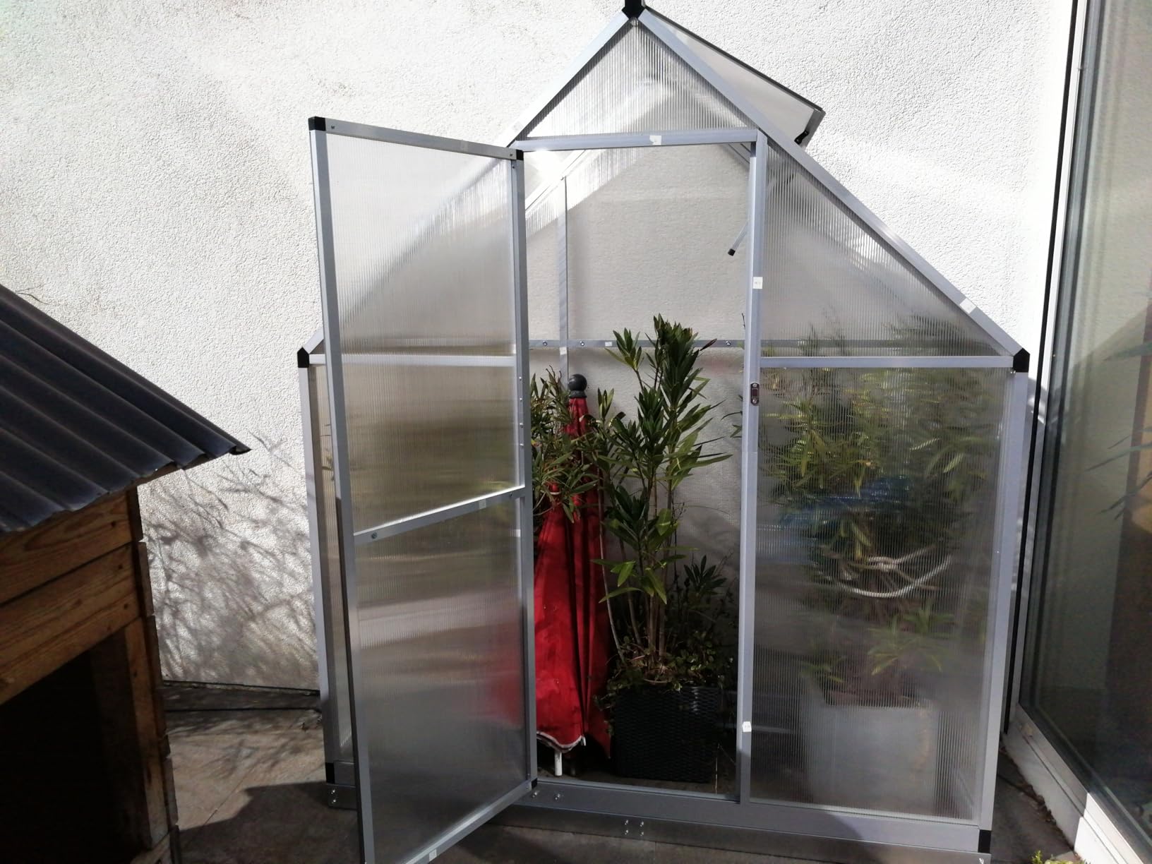 vidaXL Heim & Garten Gewächshaus 169x58x195 cm Grün Alu