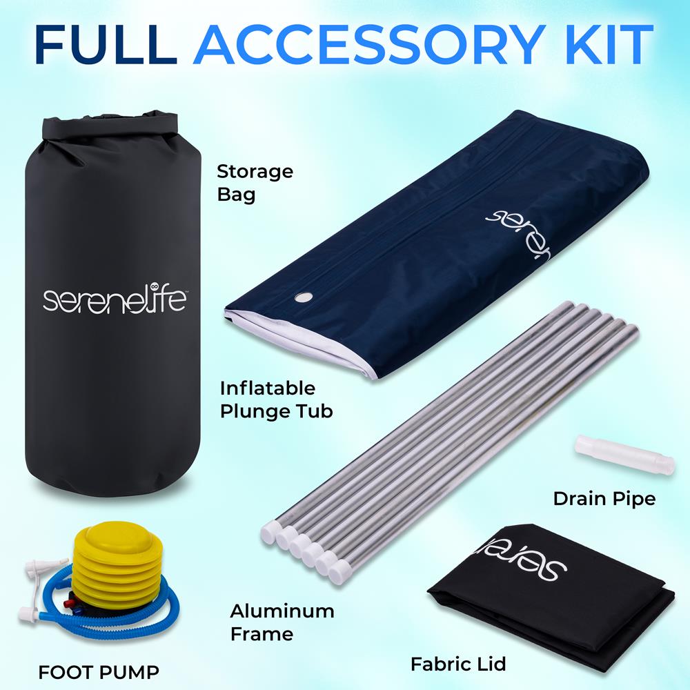Serenelife Massage Eisbadewanne Aufblasbar 298 L PVC