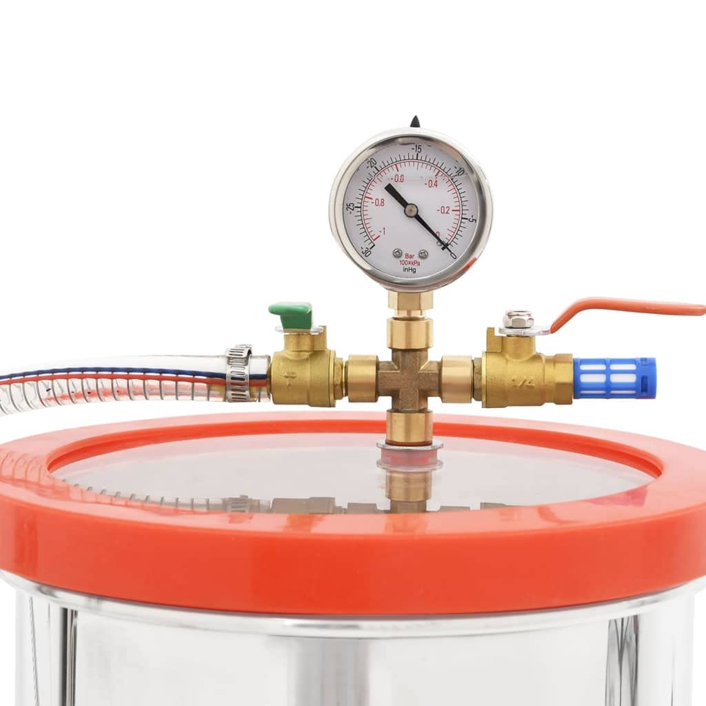 vidaXL Vakuumkammer mit Pumpe 7,4 L Edelstahl 4,5 CFM