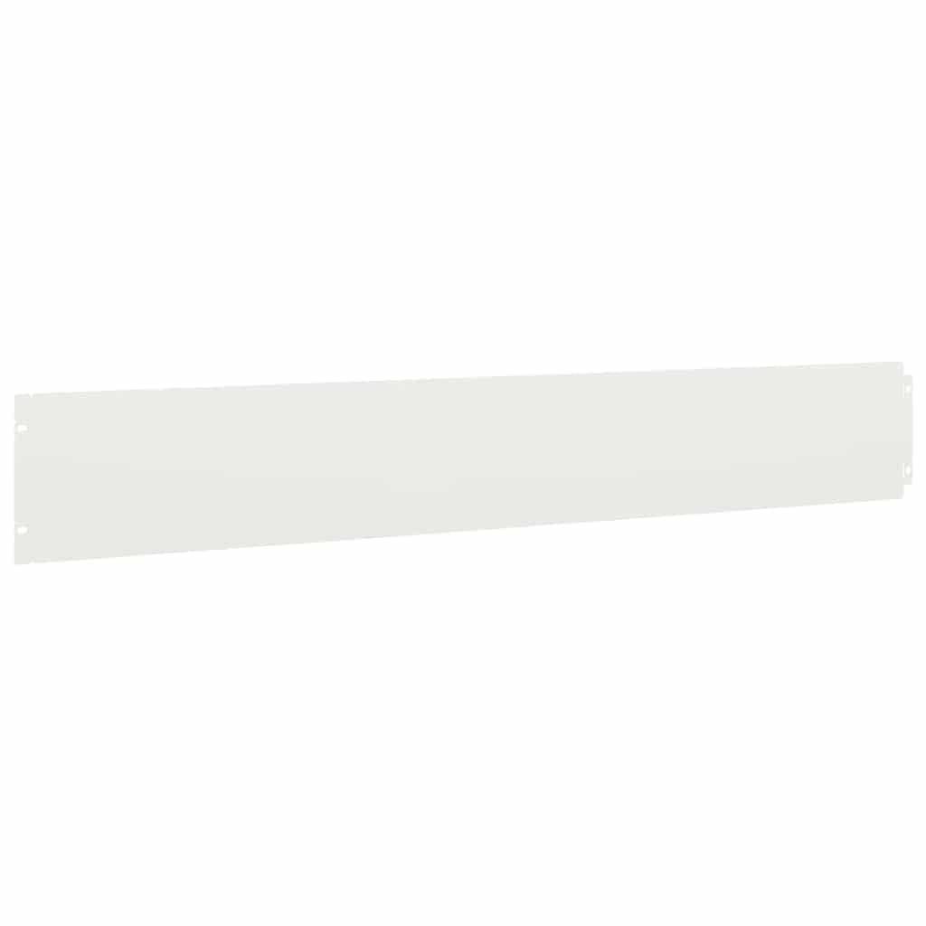 vidaXL Rasenkanten 15x103 cm Stahl 50 Stück Weiß