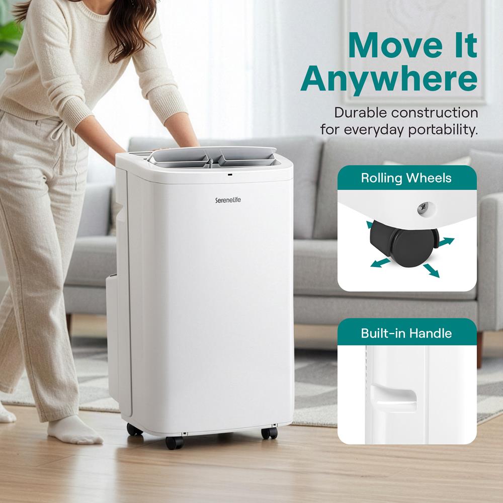 Serenelife Portable AC Klimagerät mobil Weiß 14000 BTU mit WiFi