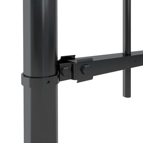 vidaXL Gartenzaun Speerspitzen Stahl 180x170 cm Schwarz