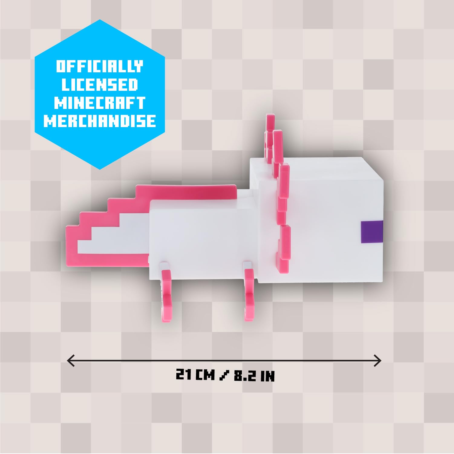 Paladone Minecraft Axolotl Lampe 21 cm 5 Farben Batterie