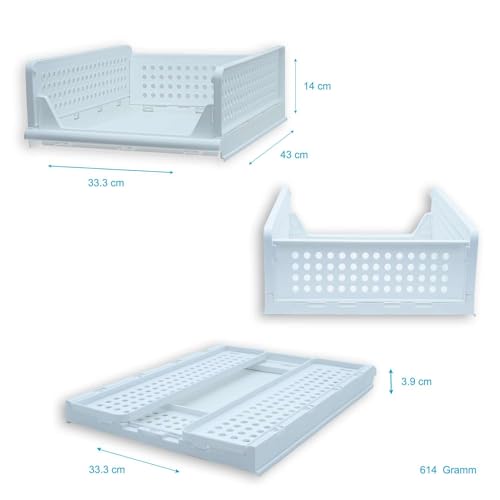 Intirilife Aufbewahrungsbox Organizer Weiß 43x33x14 cm