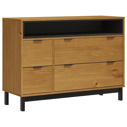 vidaXL FLAM Schubladenschrank Kiefer 110x40x80 4 Schubladen
