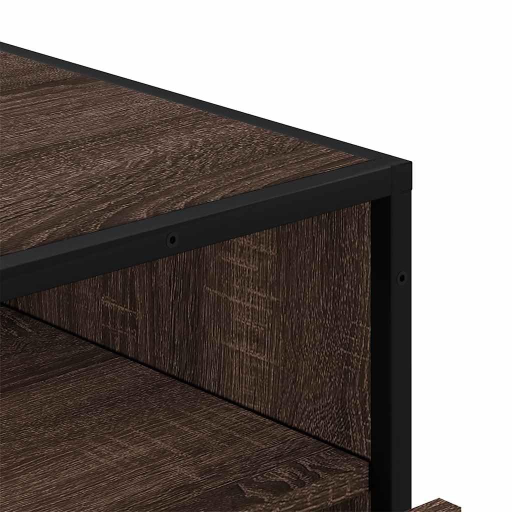 vidaXL Schubladenschrank 70x41x70 cm Braune Eiche Holz 3 Schubladen