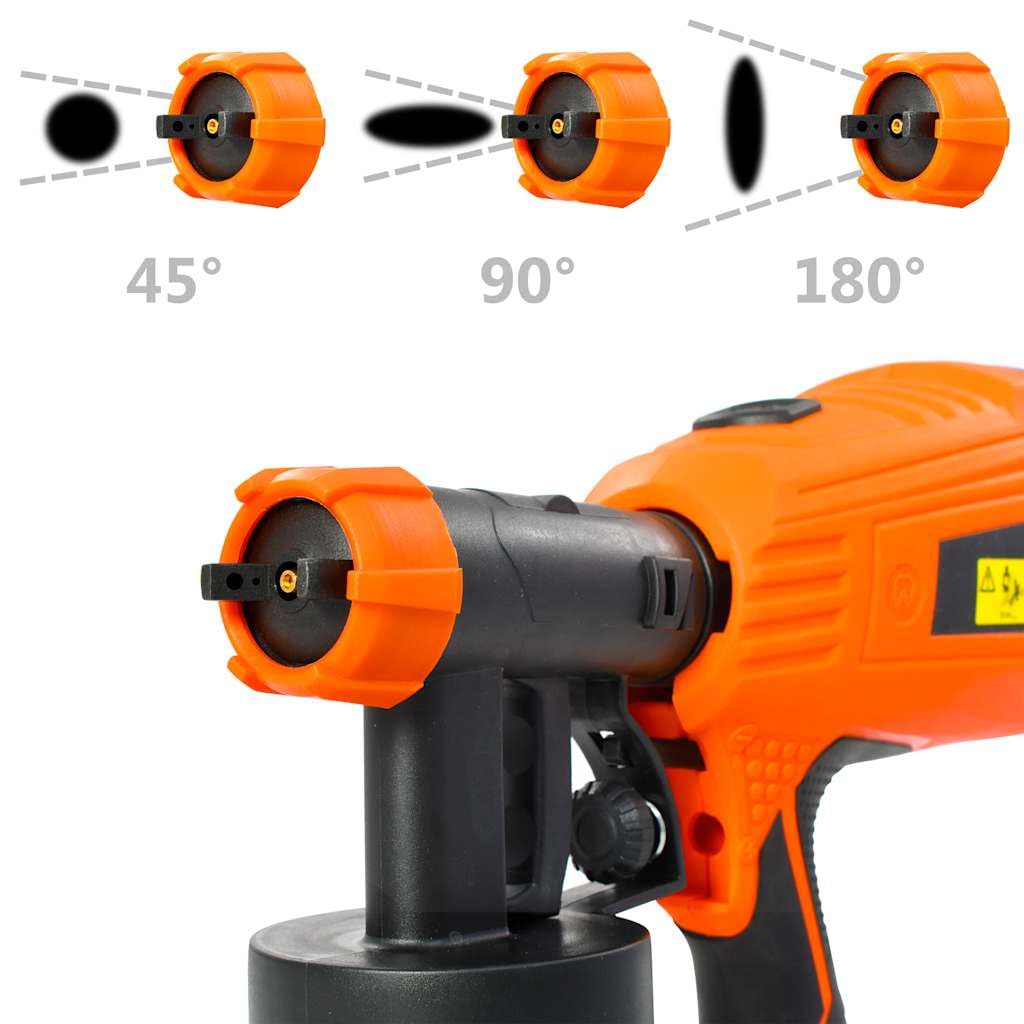 vidaXL Farbspritzpistole Elektrisch 500W 800ml 3 Düsen