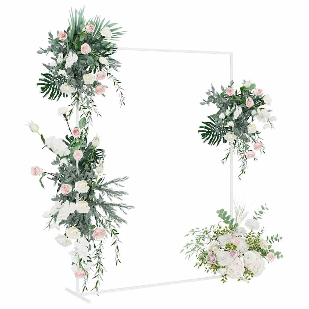 vidaXL Heim & Garten Hochzeitsbogen Weiß Stahl 150x200 cm