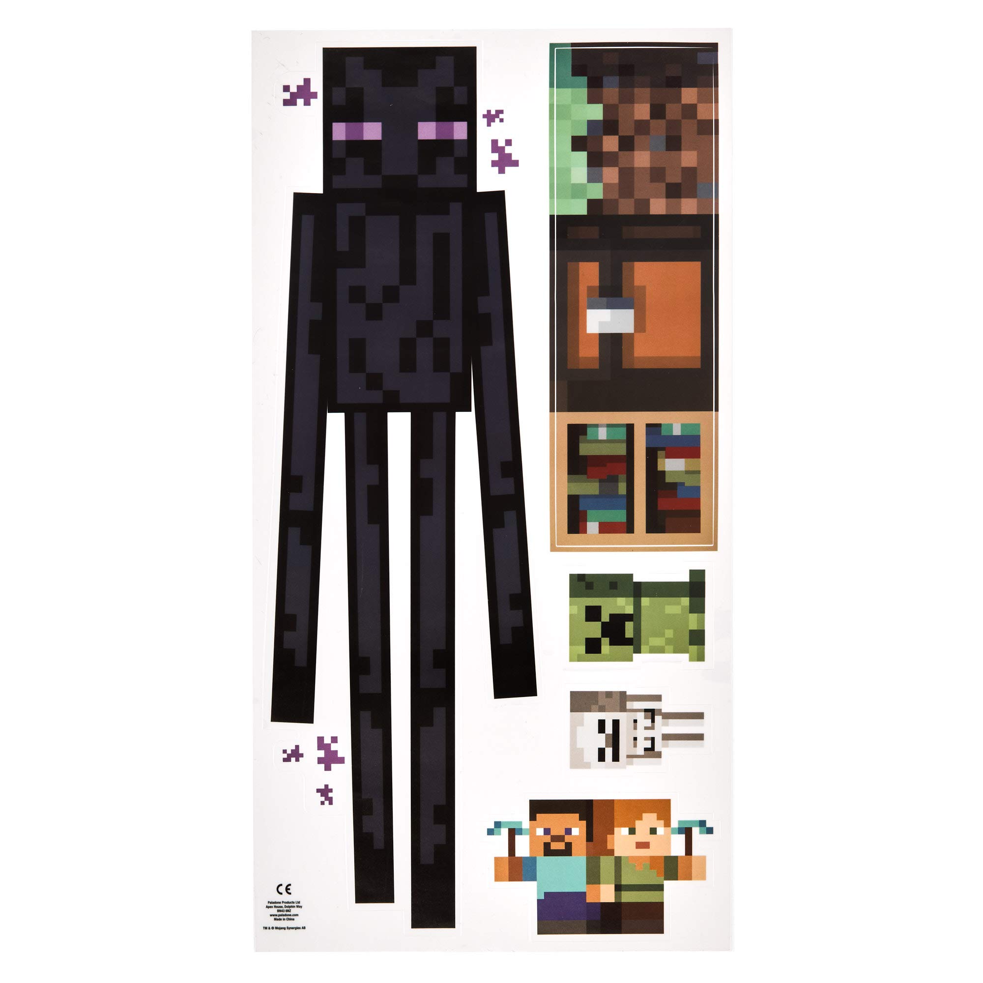 Paladone Minecraft Wandaufkleber Vinyl 4 Bögen ablösbar
